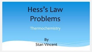 Hess Law  Problem Solving  Heat of Formation [upl. by Pfeifer]