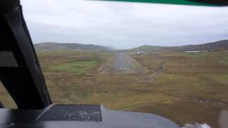 Smooth landing to Tingwall Airport with Britten Norman Islander Shetland [upl. by Lantha]