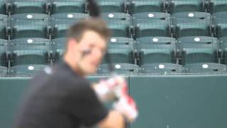 Bryce Harper testing the new 2012 Marucci Black Series BBCOR Baseball Bat [upl. by Ddart418]