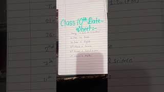 Class 10th Exam date sheet 2024  CBSE Exam date 2024  Class 10 Exam date  CBSE Exam date  CBSE [upl. by Lavicrep]