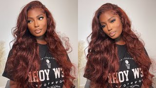 PERFECT Fall Color Reddish Brown Wig Install FT UNice Hair [upl. by Nihi]