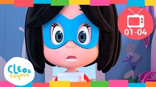 Episode Collection Ep 1 4  Full Episodes of Cleo and Cuquin  Cartoon For Children [upl. by Meensat596]