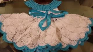 👭Como tejer vestido en crochet para niñas 1 [upl. by Anaila]