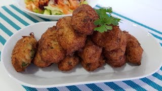 COD FISH Cake Fritters Portuguese Recipe  Cooking with Spices [upl. by Trinetta369]