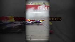 Vettels donuts have definitely improved shorts f1 f1shorts formula1 sebastianvettel memories [upl. by Leamhsi966]