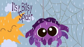 Itsy Bitsy Spider 💜 Learning Nursery Rhymes Lyrics [upl. by Willey]