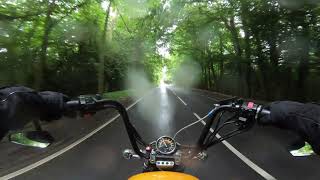 Yamaha Virago 535 test ride after carb rebuild  GoPro Hero7 Black [upl. by Yarezed783]