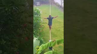 Pranav Mohanlals stunning ROPE WALK  pranavmohanlal pranavmohanlalfans parkourvideos [upl. by Martz918]