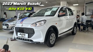 Maruti suzuki Alto K10 Vxi 2023 Price  Features ❤️ Best Family Car Under 6 lakh [upl. by Suoivatnod]