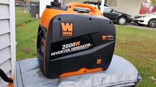 WEN 56200i Super Quiet 2000Watt Portable Inverter Generator Review [upl. by Ecnarf]