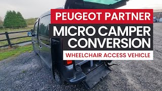 VAN TOUR Peugeot Partner Wheelchair Access Micro Campervan Conversion [upl. by Alliuqa248]