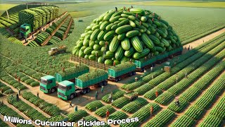 🥒How Farmers Harvest amp Process Millions of Cucumber  Processing Millions of Cucumbers Pickles [upl. by Rae]