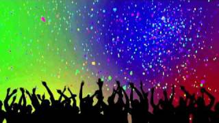 Party Crowd Silhouettes amp Confetti Looping Background [upl. by Anastatius]