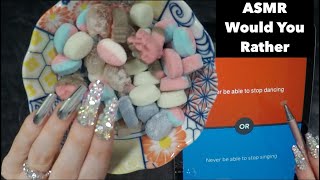 ASMR Swedish Candy amp Would You Rather Game On iPad  Whispered  Extended iPad Tapping at End [upl. by Naejeillib]