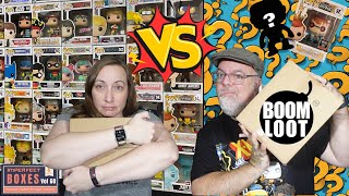 BoomLoot Funko Pop Mystery Box Battle Fundays Freddy Funko Grails [upl. by Neerak]