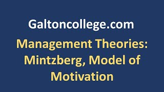 Management Theories Mintzberg Model on Motivation [upl. by Acinoreb]