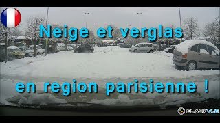 🇫🇷 NEIGE ET VERGLAS SUR LA REGION PARISIENNE  2018 🇫🇷 ⏩ Dashcam France™ ⏪️ [upl. by Suhpesoj]