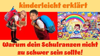 Warum Dein Schulranzen Nicht Zu Schwer Sein Sollte Kinderleicht Erklärt Kids health erklärung [upl. by Aimit]