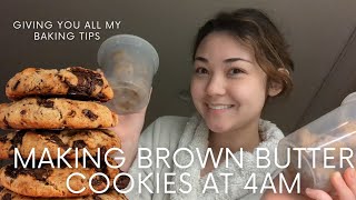 Making Brown Butter Chocolate Chip Cookiesbecause its 4am and i cant sleep  Amy Malcom [upl. by Eidda]