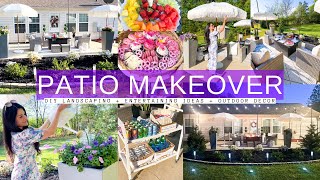 DIY PATIO MAKEOVER  Outdoor Decorating Entertaining Ideas  DIY Landscaping Ideas [upl. by Orman]