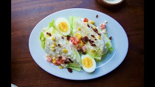 Wedge Salad Recipe with Blue Cheese Dressing  Iceberg Lettuce Wedge Salad [upl. by Drallim]