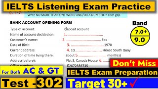 IELTS Listening Practice Test 2023 with Answers Real Exam  302 [upl. by Orlena]