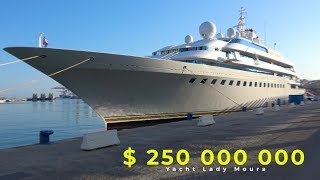 LADY MOURA   250000000 Yacht [upl. by Zetnauq]