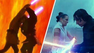 Rey vs Kylo x Anakin vs Obi Wan Duel 4K [upl. by Nigam]