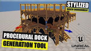 Procedural Dock Generation  Unreal Engine 5  Stylized Beach Environment Pack [upl. by Ahsieuqal]