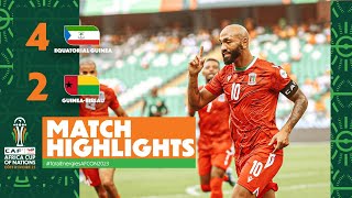 HIGHLIGHTS  Equatorial Guinea 🆚 GuineaBissau TotalEnergiesAFCON2023  MD2 Group A [upl. by Creighton]