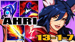 Wild Rift Ahri Mid Gameplay 13 1 7 in Season 15 Build amp Runes  Master Ranked [upl. by Lenahtan]