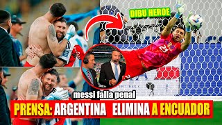 ASÍ REACCIONA PRENSA MUNDIAL a VICTORIA de ARGENTINA vs ECUADOR 42 ¡SHOW de DIBU  COPA AMERICA [upl. by Ahsinod]