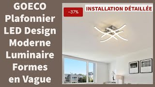 GOECO Plafonnier LED Design Moderne Luminaire Plafonnier en Forme de Vague goeco led unboxing [upl. by Netaf]