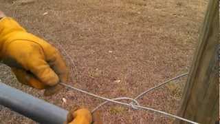 Tying Off High Tensile Wire [upl. by Weksler]