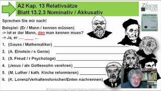 Deutsch Gram z Nachsprechen A2 Kap13 Relativsätze Bl1323 [upl. by Dorrahs]