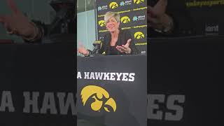 Iowa Womens Basketball Coach Is Excited About This Team hawkeyes [upl. by Fay]