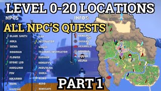 ULT GUIDE LEVEL 020 QUEST amp LOCATIONS  NOOB TO PRO STARTING OVER  The Time Of Ninja BETA TEST [upl. by Erie]