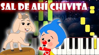 Sal de Ahí Chivita Chivita  Piano Cover  Tutorial  Karaoke [upl. by Atinad347]