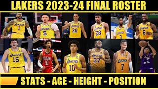 Los Angeles Lakers 202324 Final Roster [upl. by Terrag]