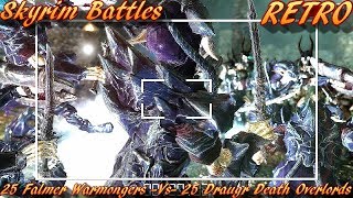 Skyrim Battles  RETRO  25 Falmer Warmongers vs 25 Draugr Death Overlords Legendary Settings [upl. by Vasyuta338]