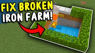 FIX BROKEN Iron Farm Minecraft Bedrock 121 [upl. by Atem880]