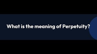 Perpetuity meaning in hindi Perpetuity meaning  Perpetuity meaning in English  Perpetuity hindi [upl. by Francklyn]