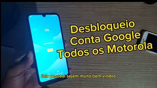 Novo Desbloqueio Conta Google Motorola formatar sem PC 2024 [upl. by Ahseele]