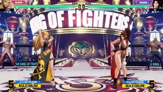 The King Of Fighters XV  B Jenet vs Mai Shiranui KOF15 Hard AI Fatal Fury Garou KOFXV [upl. by Endaira]