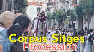 Corpus Sitges Procession 2024 [upl. by Annahtur]