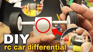 making miniature rc car differential  how to make rear axle [upl. by Anahir]