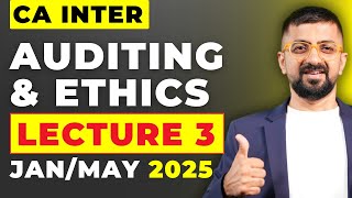 CA Inter Audit Lecture3 for May 2024  Basics of Auditing  CA Inter Audit May 2024  Neeraj Arora [upl. by Hilbert]