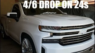 46 DROP ON 24s ON MY 2020 SILVERADO SINGLE CAB [upl. by Taryn]