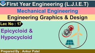 Lec 17Epicycloid amp Hypocycloid  Engineering Graphics amp Design First year Engineering [upl. by Fionnula390]