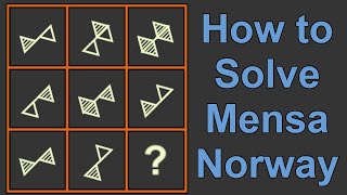 Solving The Mensa Norway IQ Test Puzzles 145 IQ Answers [upl. by Eilak]